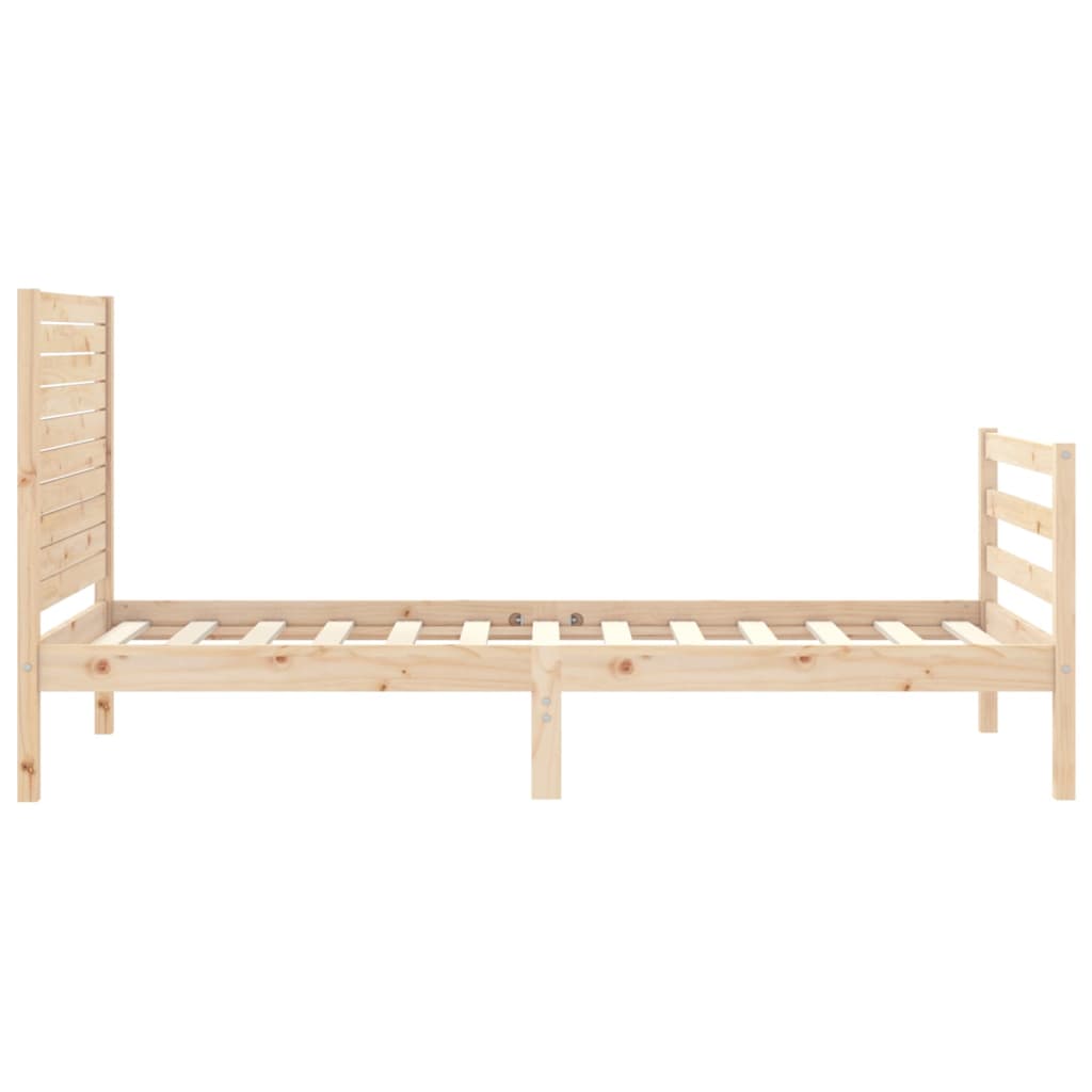Bed Frame without Mattress Single Solid Wood
