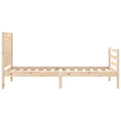 Bed Frame without Mattress Single Solid Wood