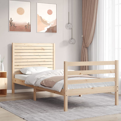 Bed Frame without Mattress Single Solid Wood