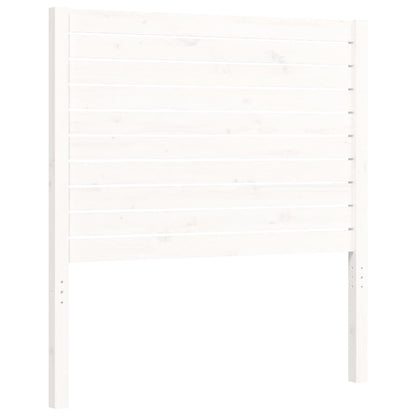 Bed Frame without Mattress White Single Solid Wood