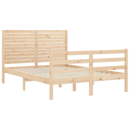 Bed Frame without Mattress 140x190 cm Solid Wood
