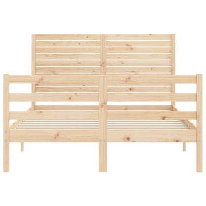 Bed Frame without Mattress 140x190 cm Solid Wood
