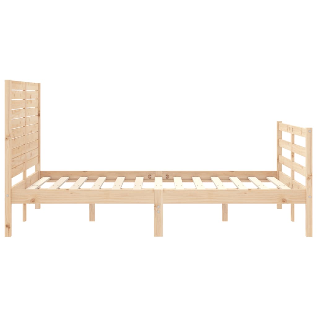 Bed Frame without Mattress 140x190 cm Solid Wood