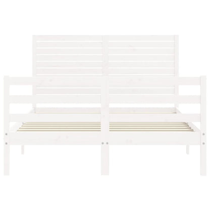 Bed Frame without Mattress White 120x200 cm Solid Wood
