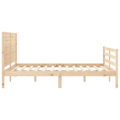 Bed Frame without Mattress King Size Solid Wood