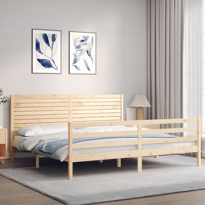 Bed Frame without Mattress Super King Size Solid Wood