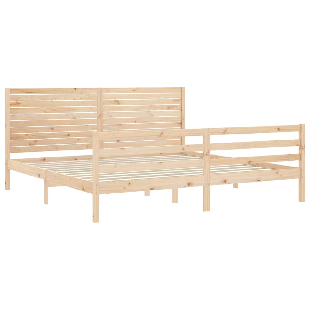Bed Frame without Mattress Super King Size Solid Wood