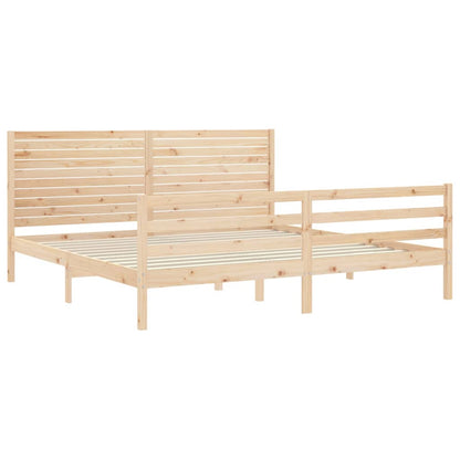 Bed Frame without Mattress Super King Size Solid Wood