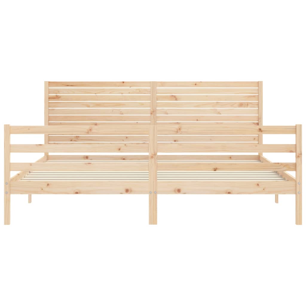 Bed Frame without Mattress Super King Size Solid Wood