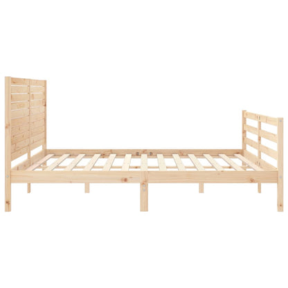 Bed Frame without Mattress Super King Size Solid Wood