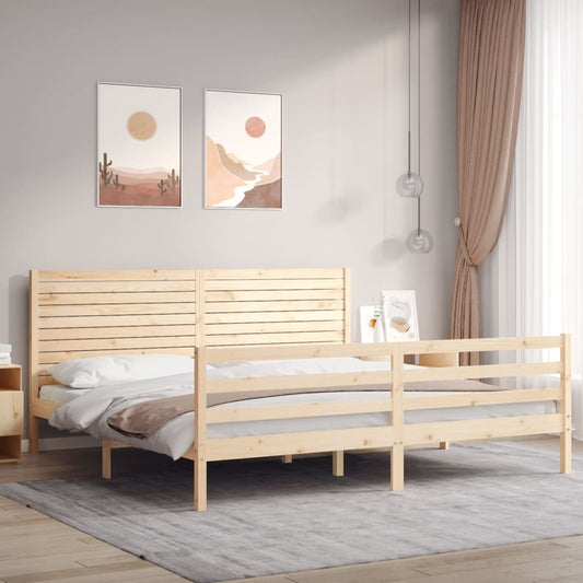 Bed Frame without Mattress Super King Size Solid Wood