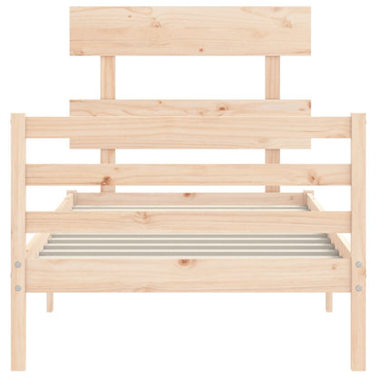 Bed Frame without Mattress 90x200 cm Solid Wood