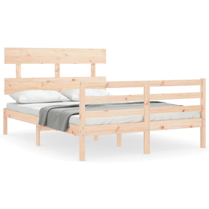 Bed Frame without Mattress 140x200 cm Solid Wood