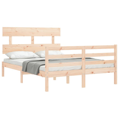 Bed Frame without Mattress 140x200 cm Solid Wood