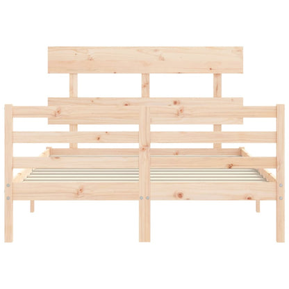 Bed Frame without Mattress 140x200 cm Solid Wood