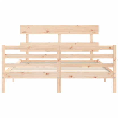Bed Frame without Mattress 160x200 cm Solid Wood
