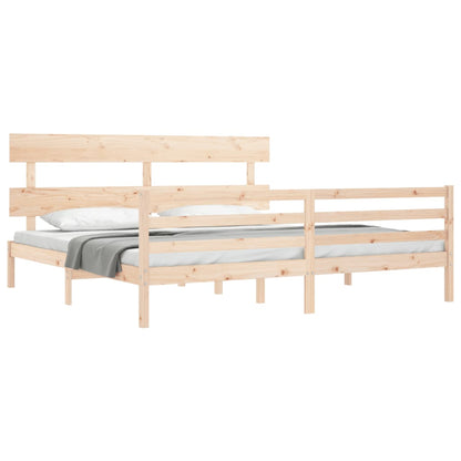 Bed Frame without Mattress 200x200 cm Solid Wood