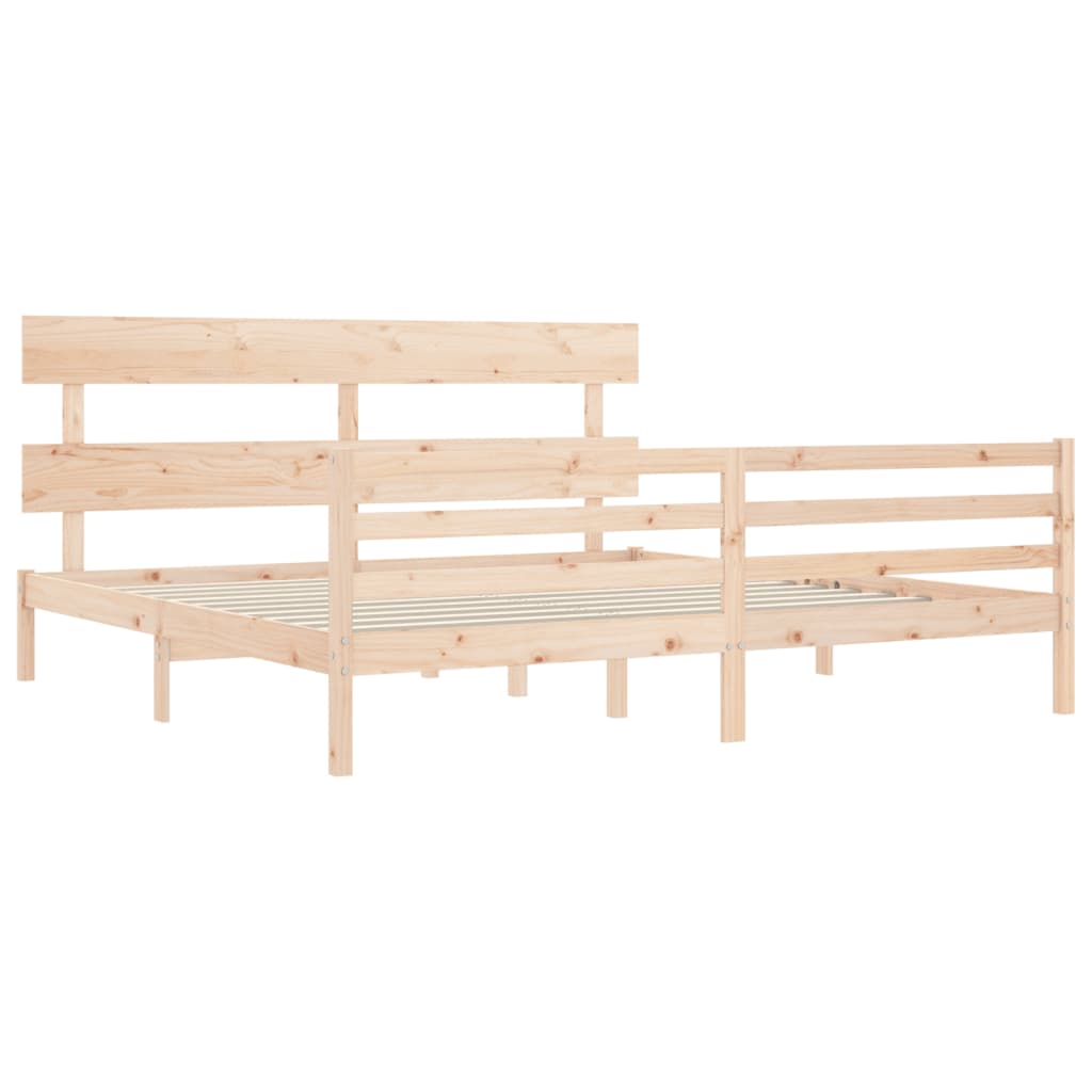 Bed Frame without Mattress 200x200 cm Solid Wood
