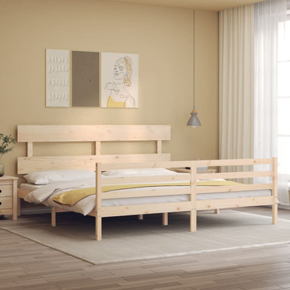 Bed Frame without Mattress 200x200 cm Solid Wood