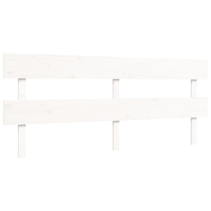 Bed Frame without Mattress White 200x200 cm Solid Wood