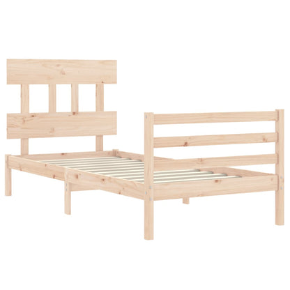Bed Frame without Mattress 90x200 cm Solid Wood