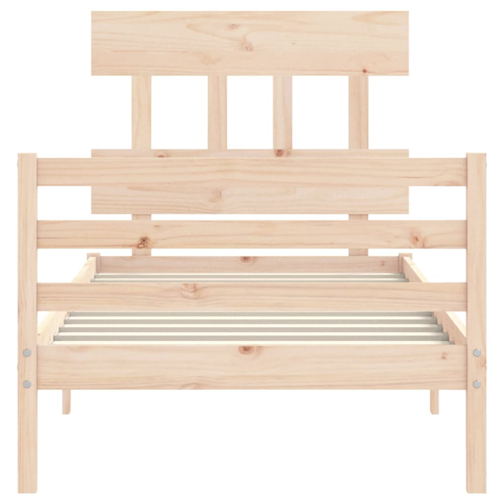 Bed Frame without Mattress 90x200 cm Solid Wood