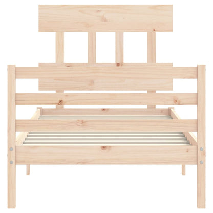 Bed Frame without Mattress 90x200 cm Solid Wood