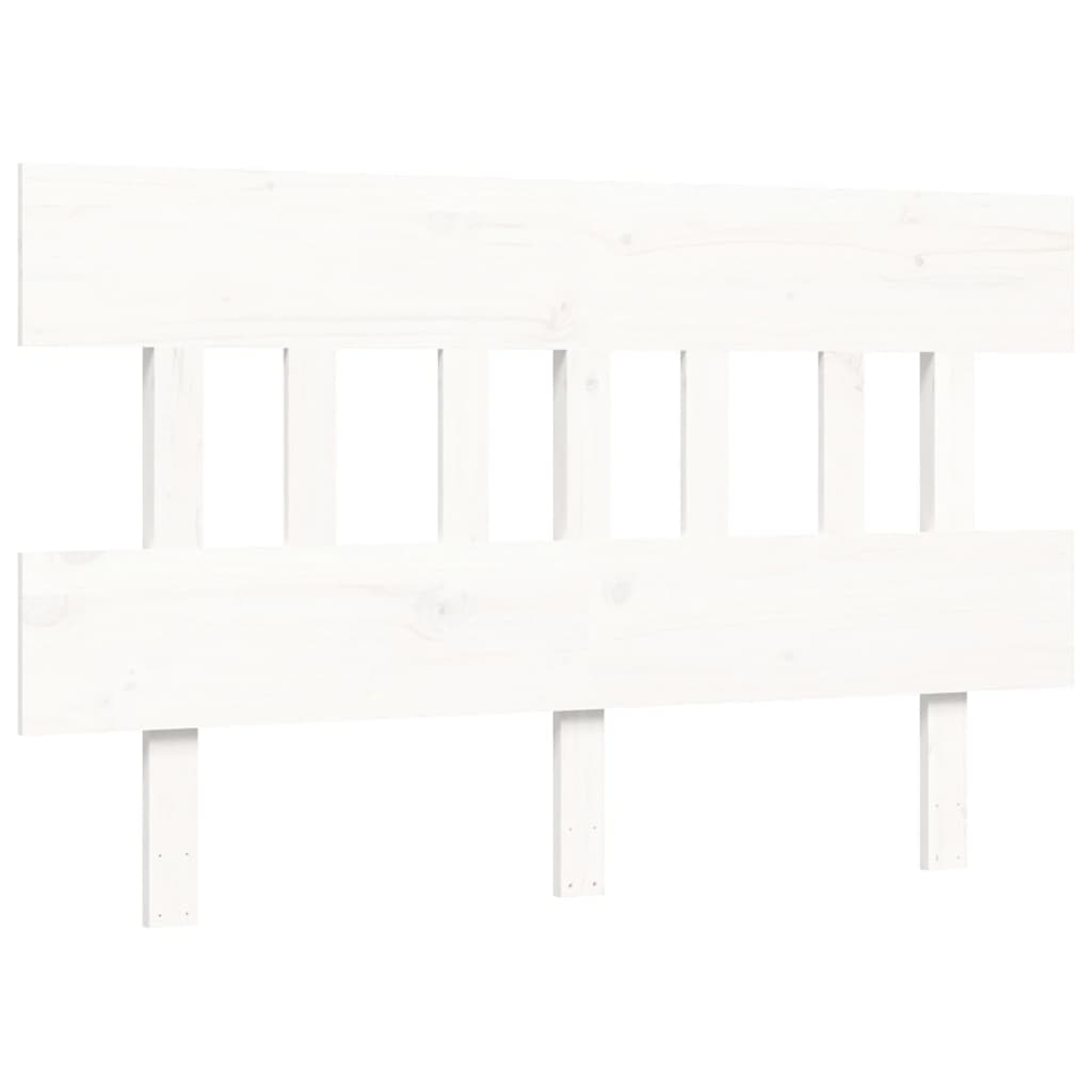 Bed Frame without Mattress White 120x200 cm Solid Wood