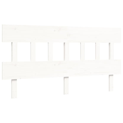 Bed Frame without Mattress White 160x200 cm Solid Wood