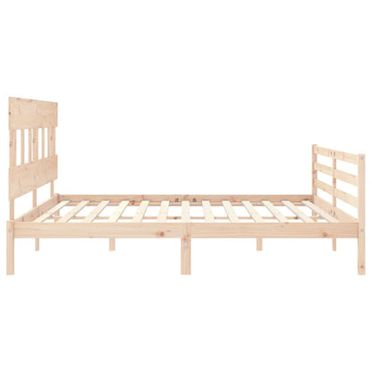Bed Frame without Mattress 200x200 cm Solid Wood
