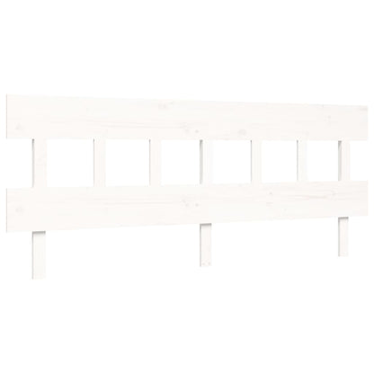 Bed Frame without Mattress White 200x200 cm Solid Wood