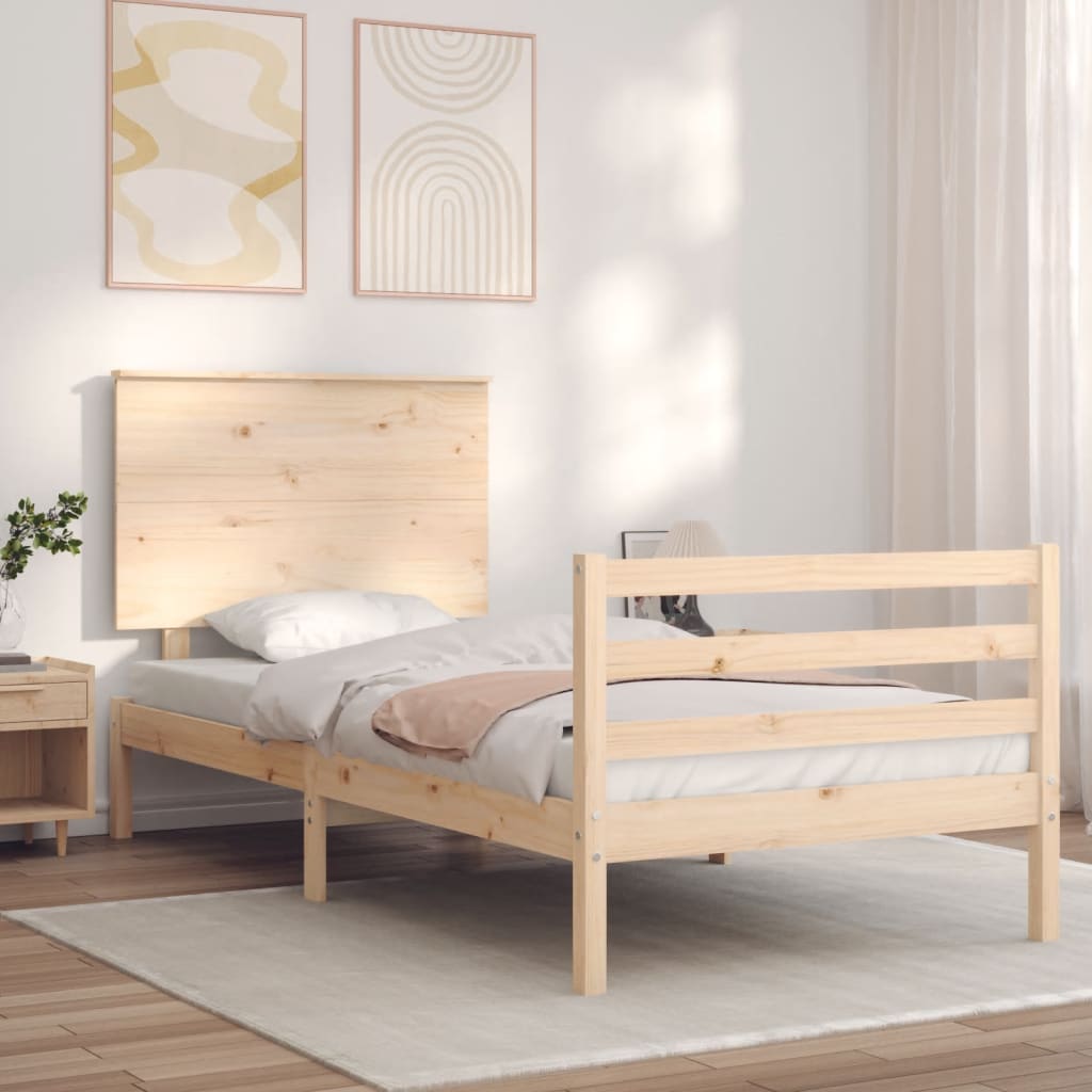 Bed Frame without Mattress Small Single Solid Wood