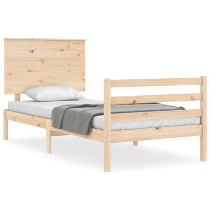 Bed Frame without Mattress 100x200 cm Solid Wood