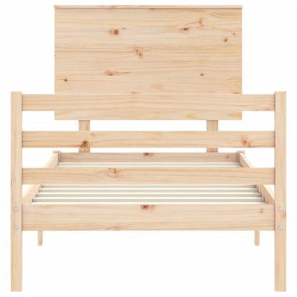 Bed Frame without Mattress 100x200 cm Solid Wood