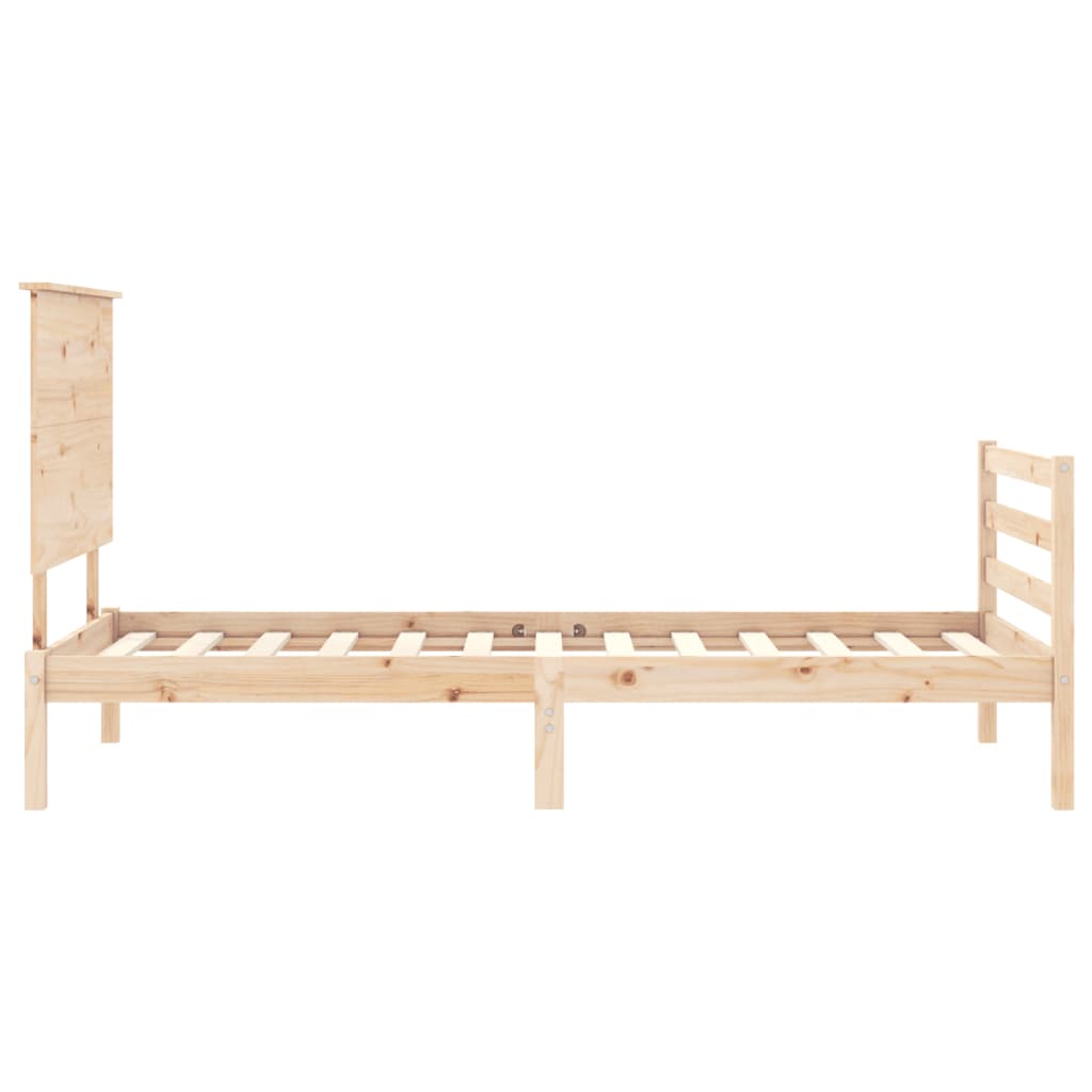 Bed Frame without Mattress 100x200 cm Solid Wood