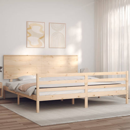 Bed Frame without Mattress Super King Size Solid Wood