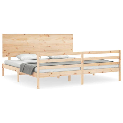 Bed Frame without Mattress 200x200 cm Solid Wood