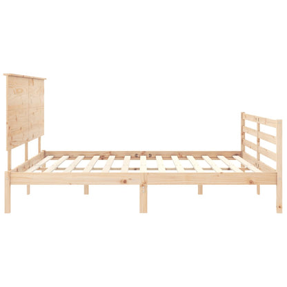 Bed Frame without Mattress 200x200 cm Solid Wood