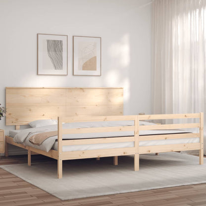 Bed Frame without Mattress 200x200 cm Solid Wood