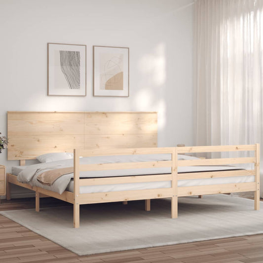 Bed Frame without Mattress 200x200 cm Solid Wood