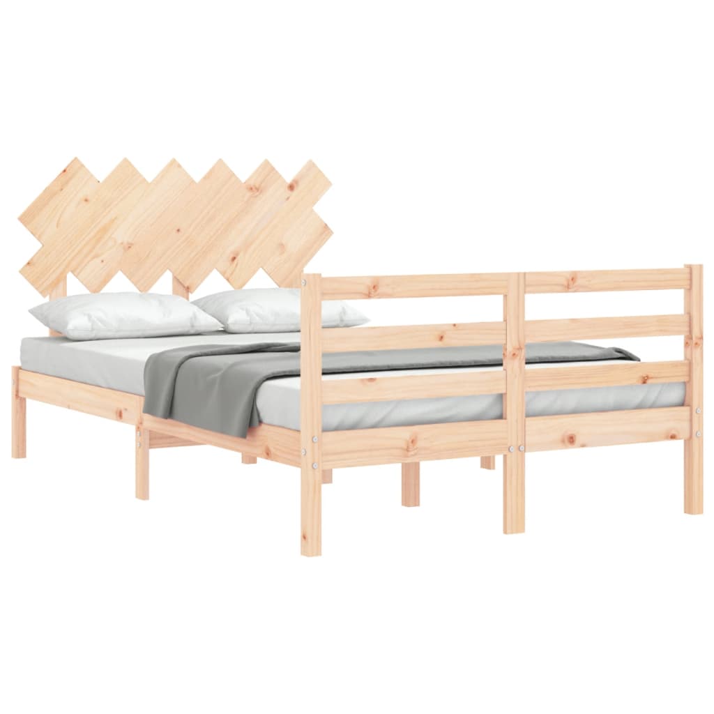 Bed Frame without Mattress Small Double Solid Wood