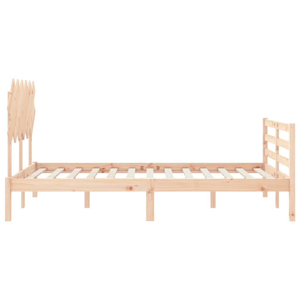 Bed Frame without Mattress Small Double Solid Wood