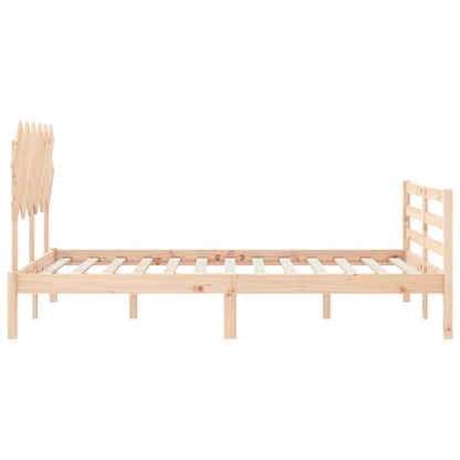 Bed Frame without Mattress Small Double Solid Wood