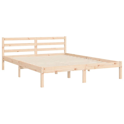 Bed Frame without Mattress 140x190 cm Solid Wood