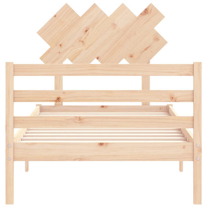 Bed Frame without Mattress 90x200 cm Solid Wood