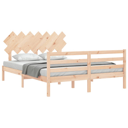 Bed Frame without Mattress 140x200 cm Solid Wood