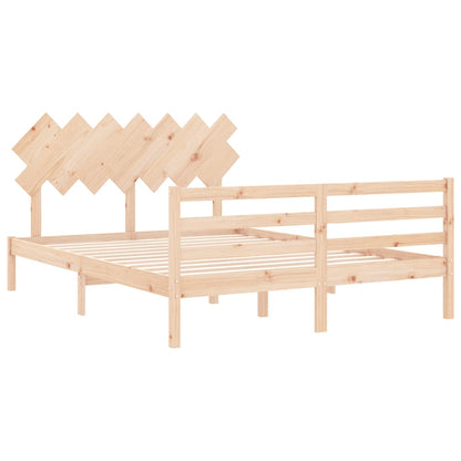 Bed Frame without Mattress 140x200 cm Solid Wood