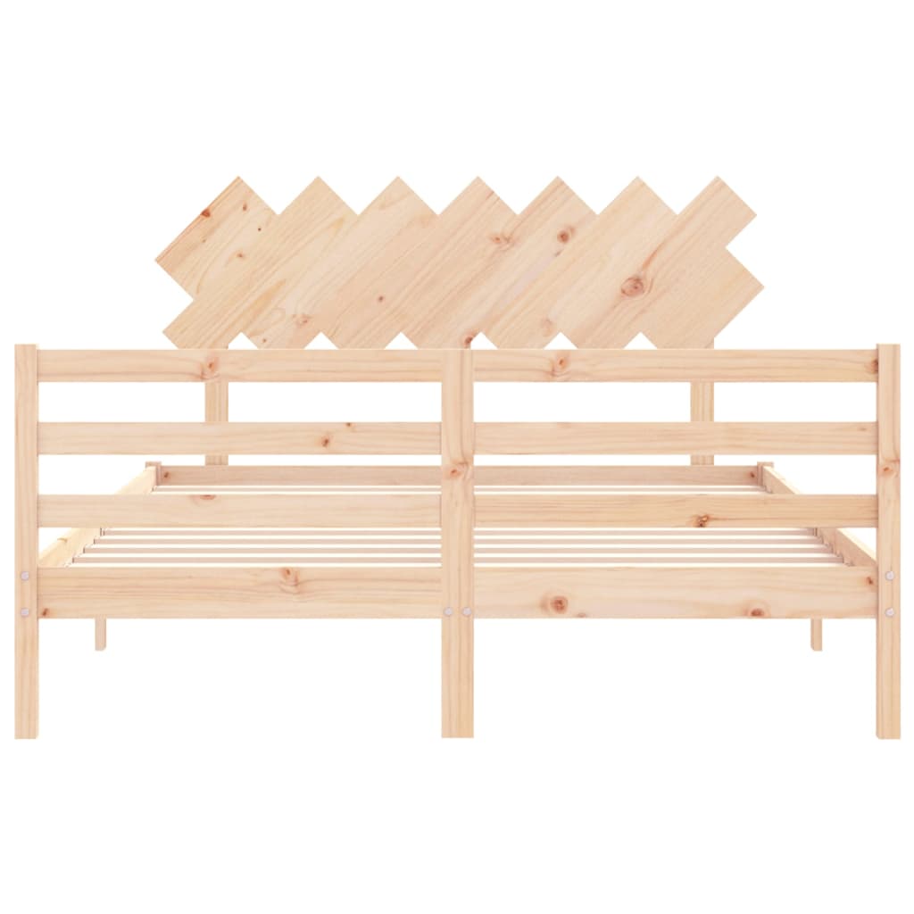 Bed Frame without Mattress 140x200 cm Solid Wood
