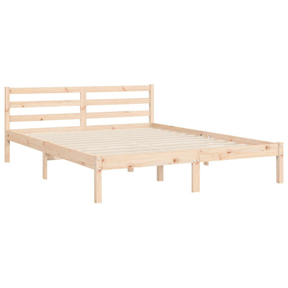 Bed Frame without Mattress 140x200 cm Solid Wood