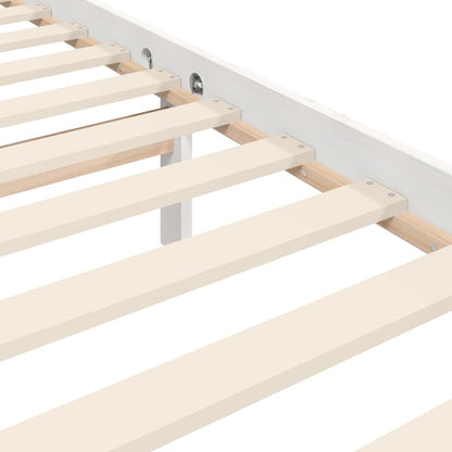 Bed Frame without Mattress White 160x200 cm Solid Wood